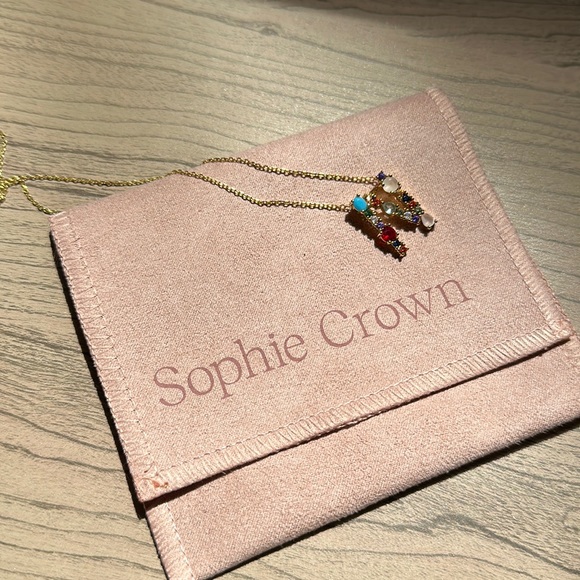 Sophie Crown “N” jeweled necklace - Picture 3 of 3